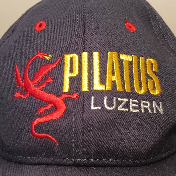Pilatus Luzern Globus Red Dragon Strapback Hat Cap - Picture 2 of 5